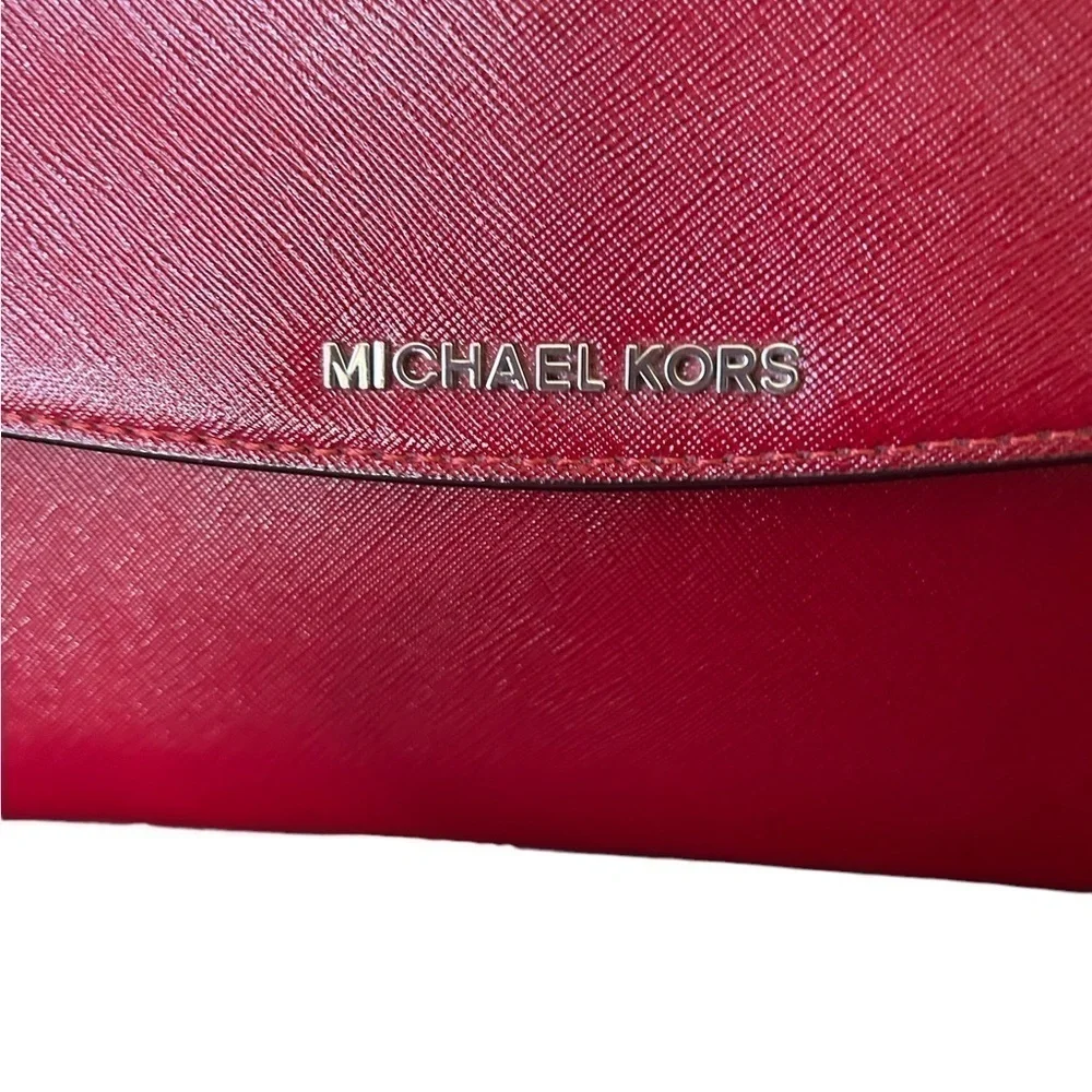 Michael Kors Ava Small Leather Satchel Cherry • Pre-Owned​